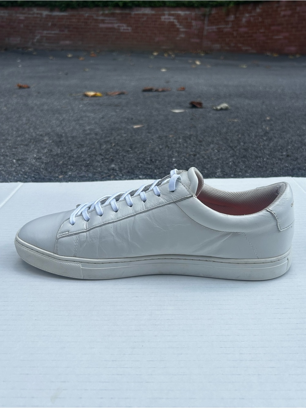 Oliver Cabell White Leather Low-Top Sneakers for Men - Picture 5 of 8